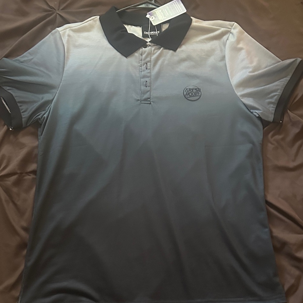 Fresh Men's Polo Shirt - Black and Gray Gradient